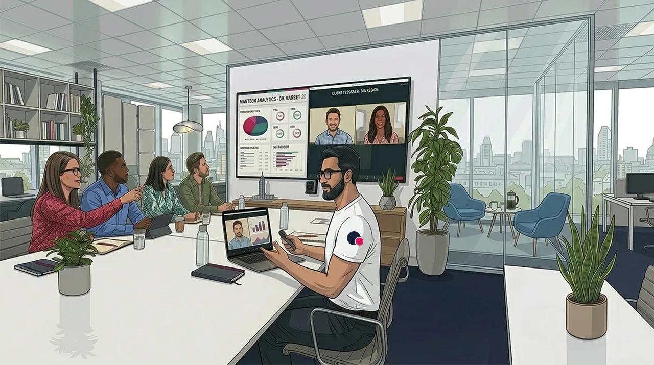 Illustration representing an outsourced marketing team